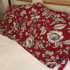 Pair (2) Standard Size Quilted Linen Source Pillow Shams